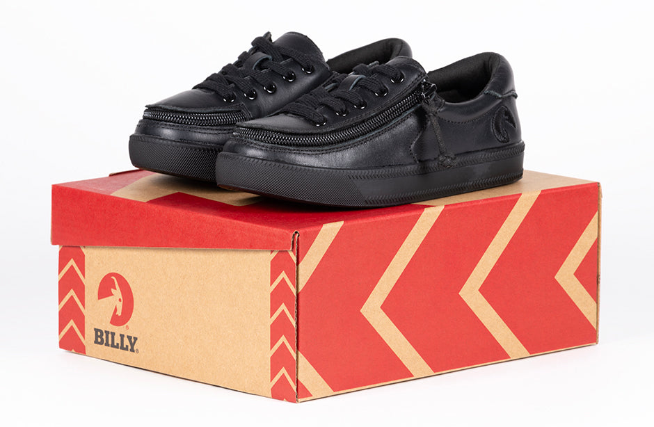 Black to the Floor Leather BILLY Classic Lace Lows