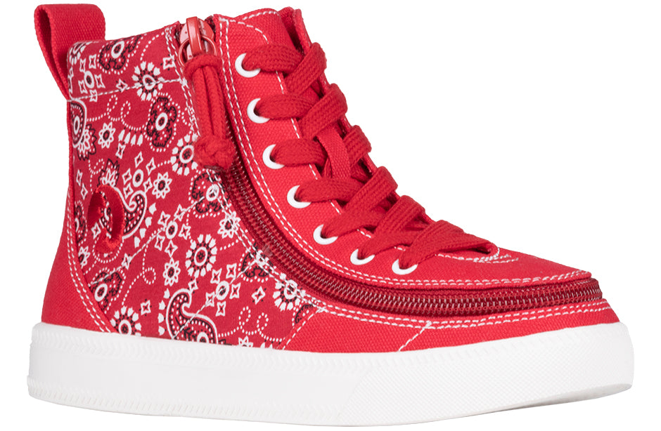 Red Paisley BILLY Classic Lace High Tops