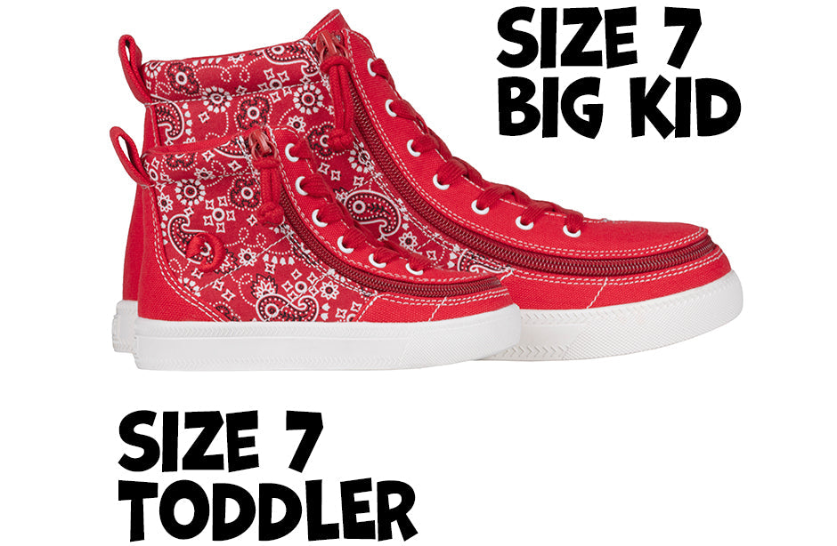 Red Paisley BILLY Classic Lace High Tops