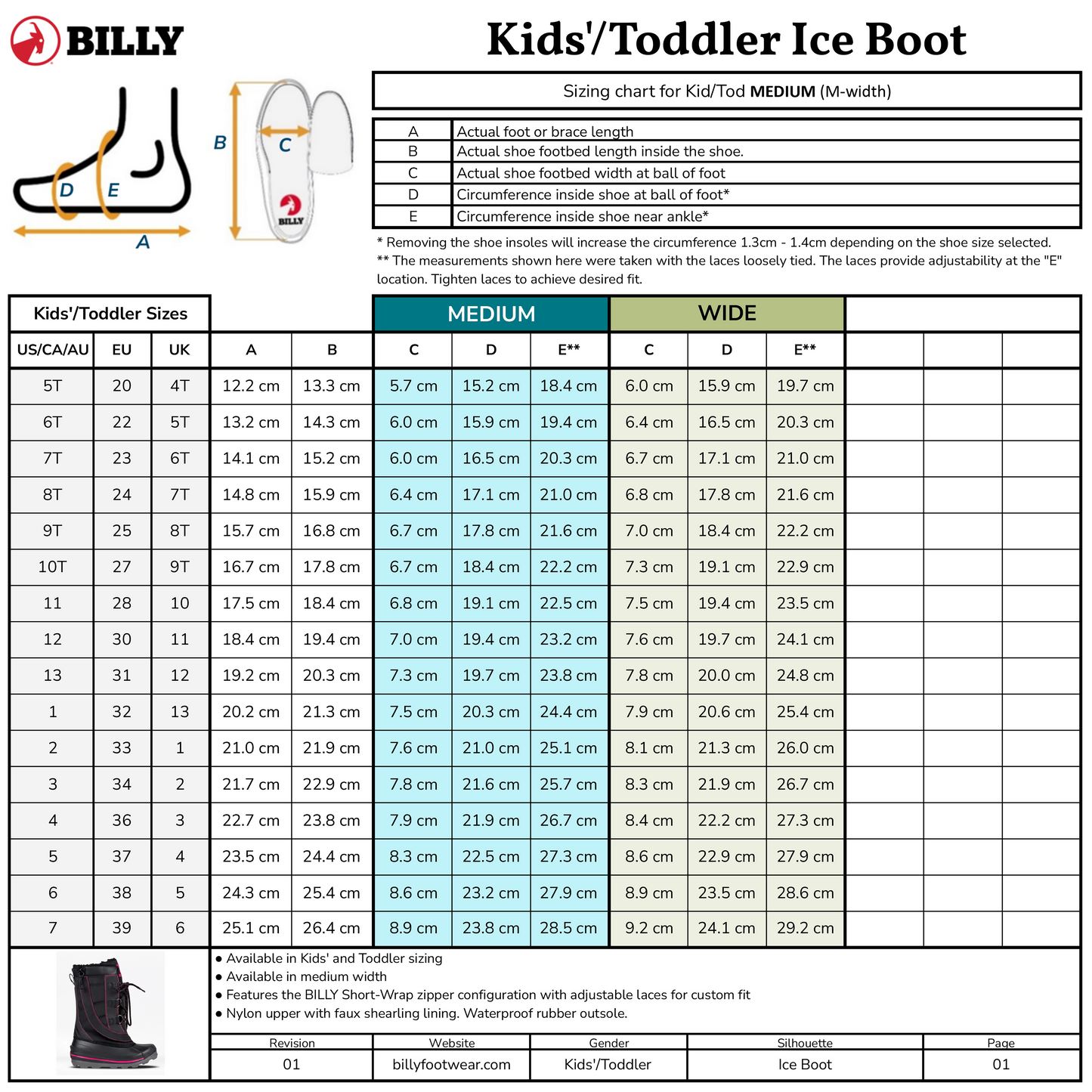 Black BILLY Ice Boot