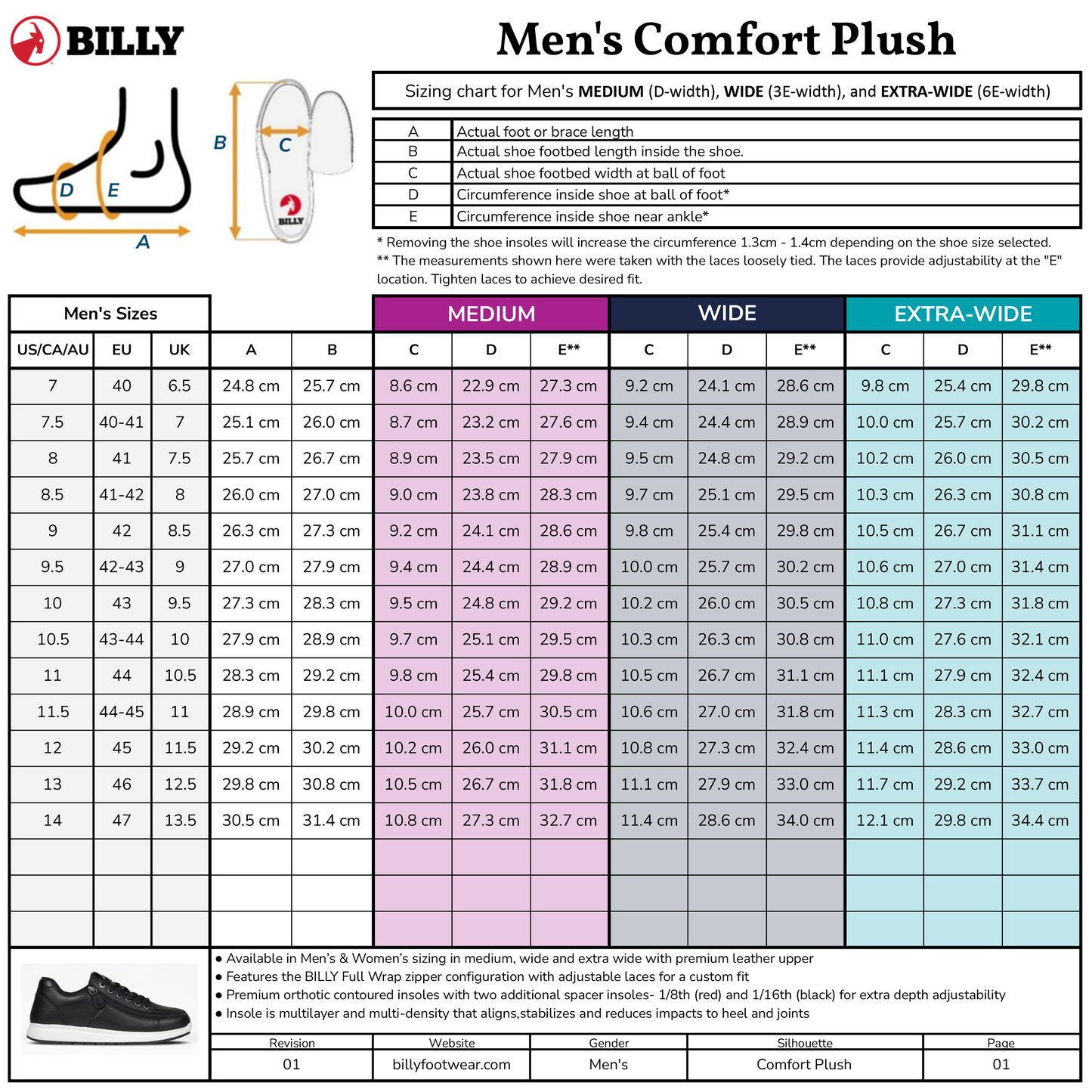 Men's Charcoal Suede BILLY Comfort Plush