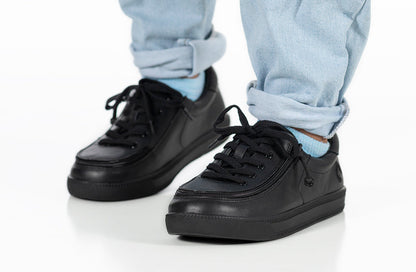 Black to the Floor Leather BILLY Classic Lace Lows