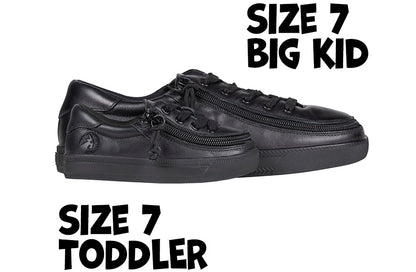 Black to the Floor Leather BILLY Classic Lace Lows