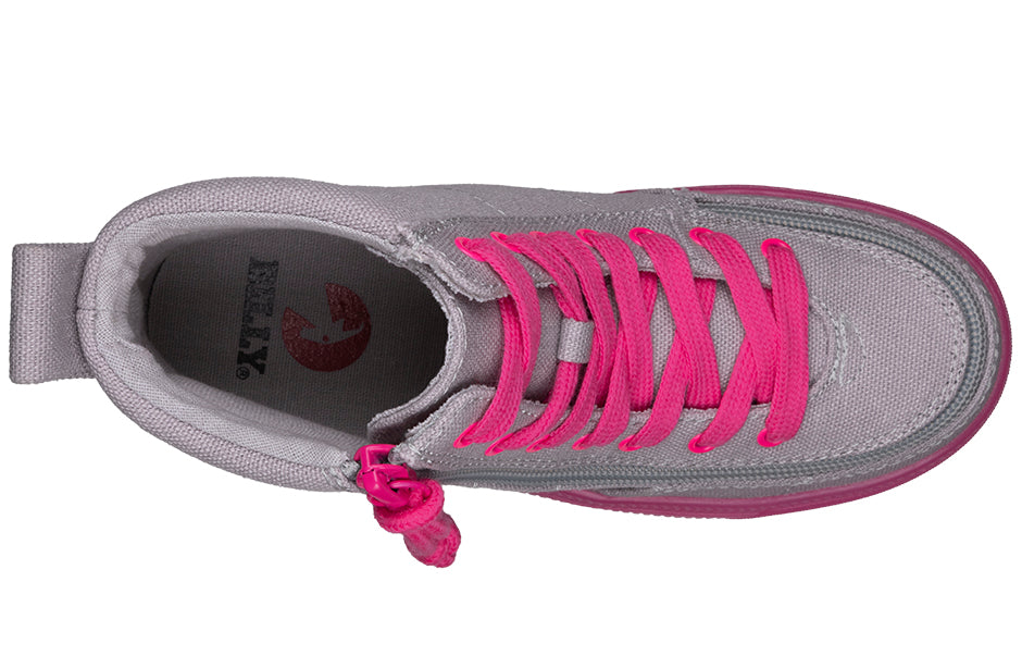 Grey/Pink BILLY Classic Lace High Tops