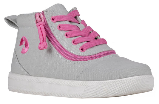 Grey/Pink BILLY D|R Short Wrap High Tops