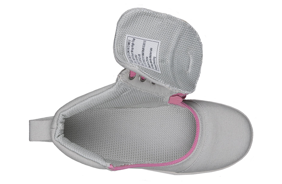 Grey/Pink BILLY D|R Short Wrap High Tops