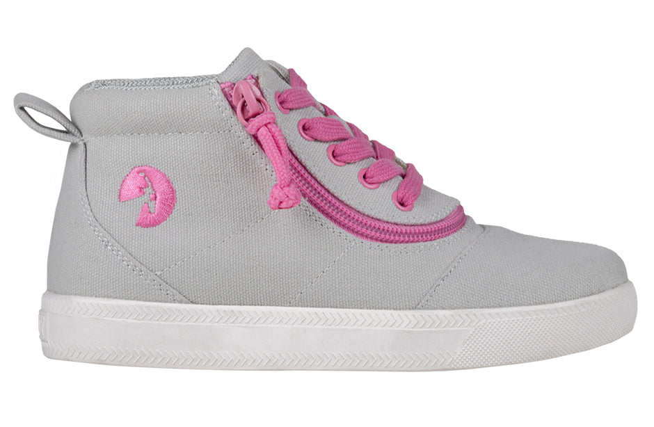 Grey/Pink BILLY D|R Short Wrap High Tops
