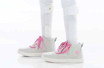 Grey/Pink BILLY D|R Short Wrap High Tops