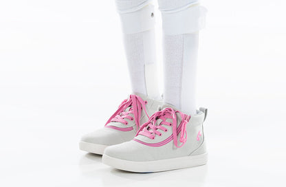 Grey/Pink BILLY D|R Short Wrap High Tops