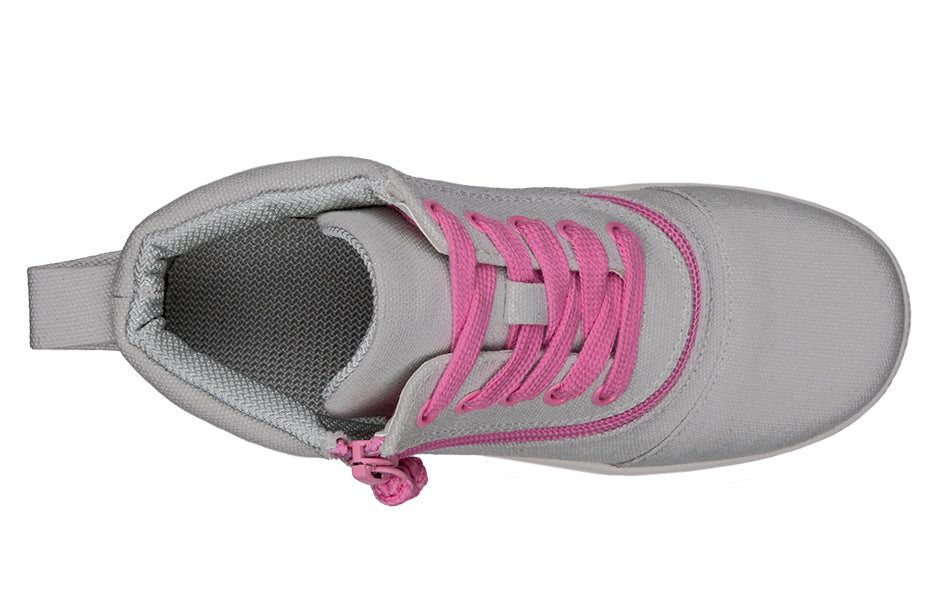 Grey/Pink BILLY D|R Short Wrap High Tops