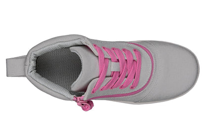 Grey/Pink BILLY D|R Short Wrap High Tops