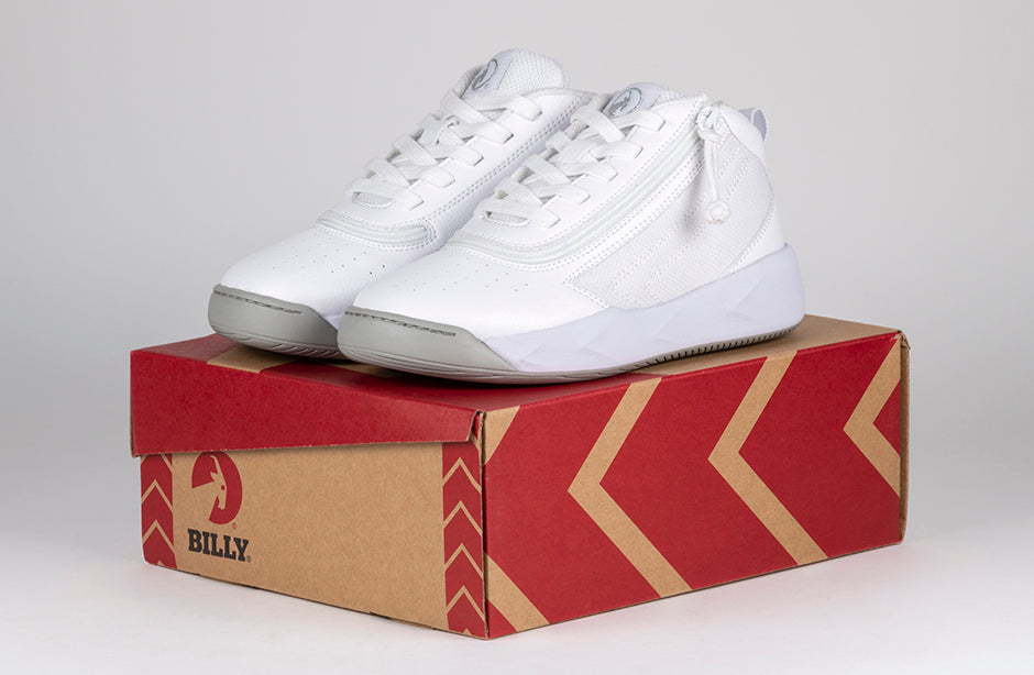 White BILLY Sport Hoop Athletic Sneakers