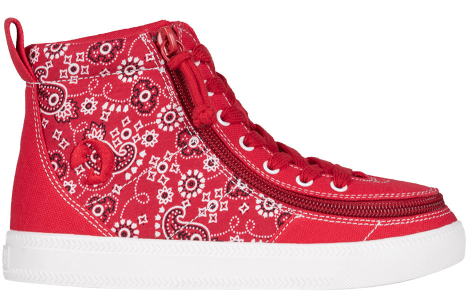 Red Paisley BILLY Classic Lace High Tops